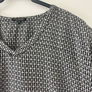 Carla Fernandez Hand Woven in Mexico V Neck Blouse